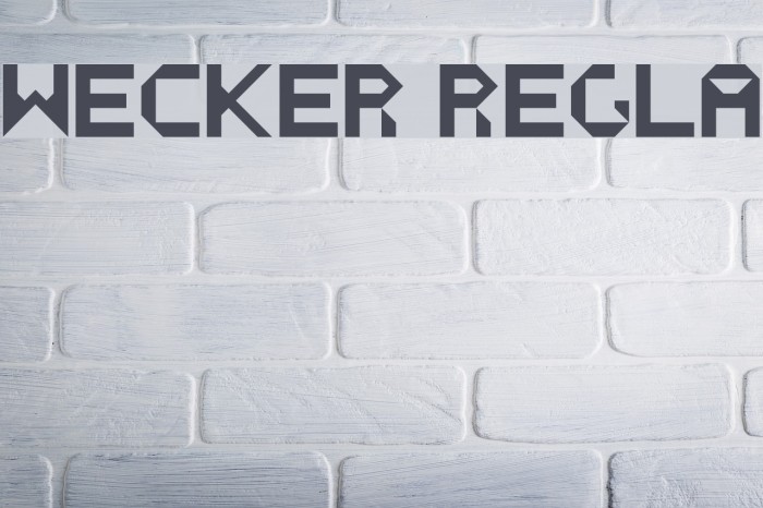 WECKER Regular Font examples