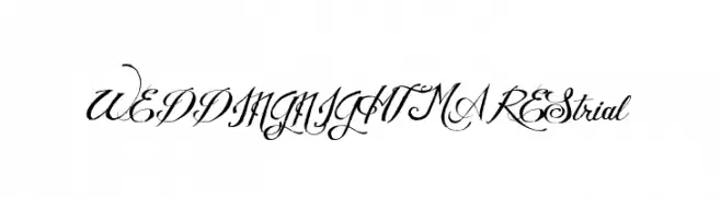 WEDDINGNIGHTMAREStrial  フリーフォントのダウンロード