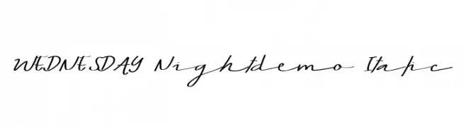 WEDNESDAY Nightdemo Italic  免费字体下载