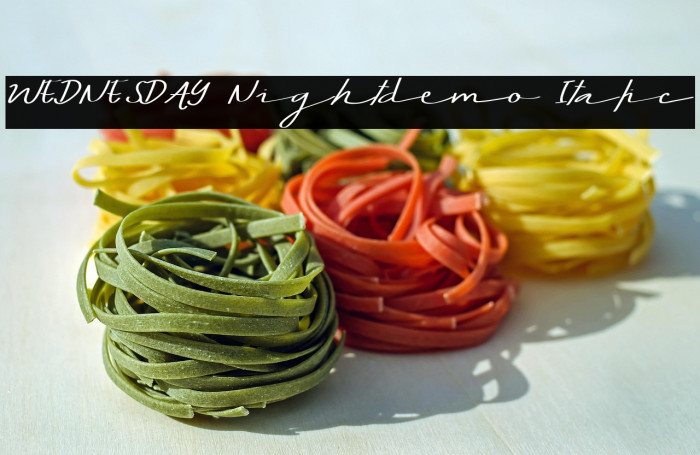 WEDNESDAY Nightdemo Italic Example 1