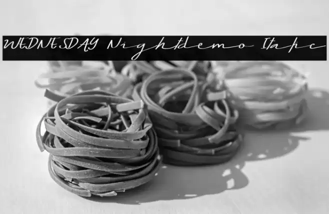 WEDNESDAY Nightdemo Italic Font examples