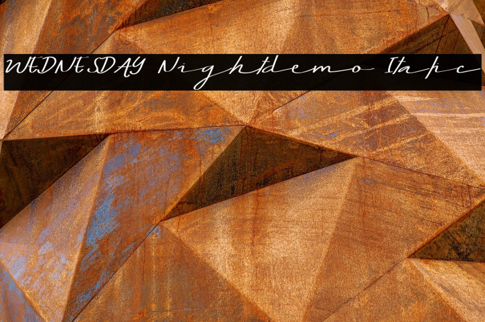 WEDNESDAY Nightdemo Italic Example 3