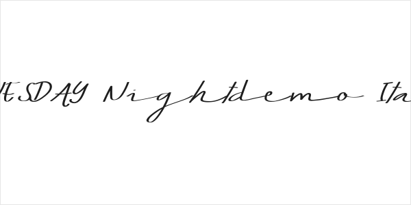 WEDNESDAY Nightdemo Italic Logo