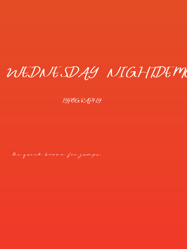 WEDNESDAY Nightdemo Italic Poster