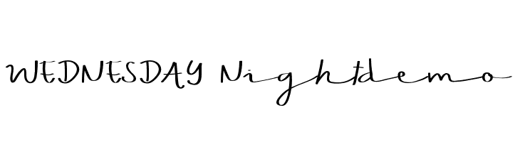 WEDNESDAY Nightdemo  font caratteri gratis
