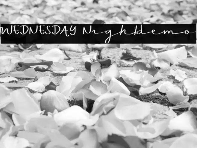 WEDNESDAY Nightdemo Font examples