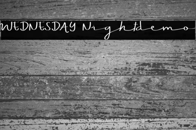 WEDNESDAY Nightdemo Font examples