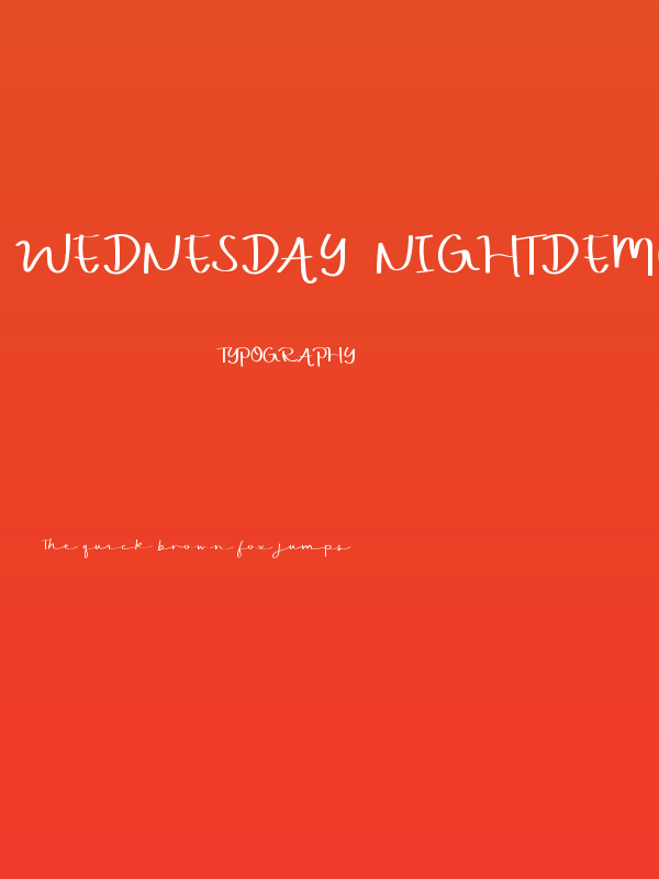 WEDNESDAY Nightdemo Poster