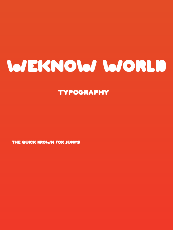 WEKNOW WORLD Poster