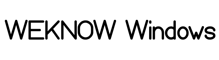 WEKNOW Windows Font