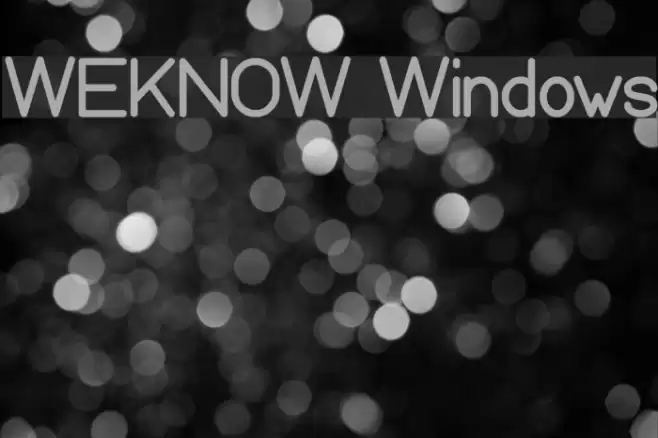 WEKNOW Windows Font examples