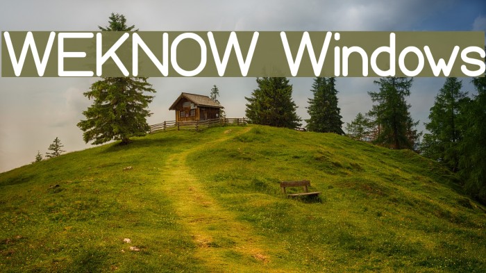 WEKNOW Windows Font examples