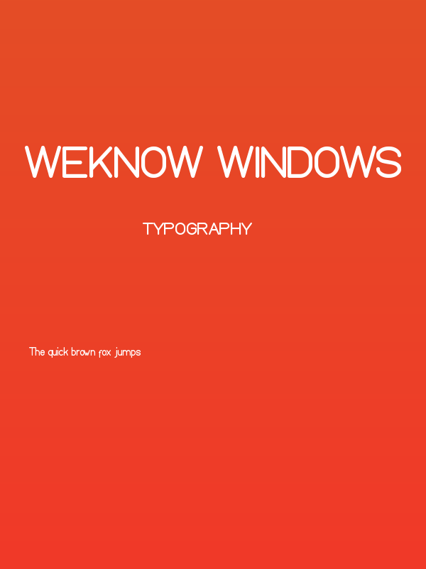 WEKNOW Windows Poster