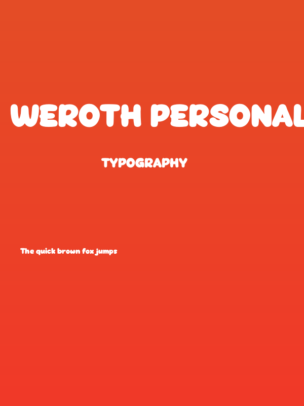 WEROTH Personal Use Poster