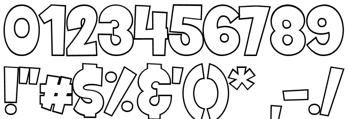 We Are Allstar Outline Font OTHER CHARS