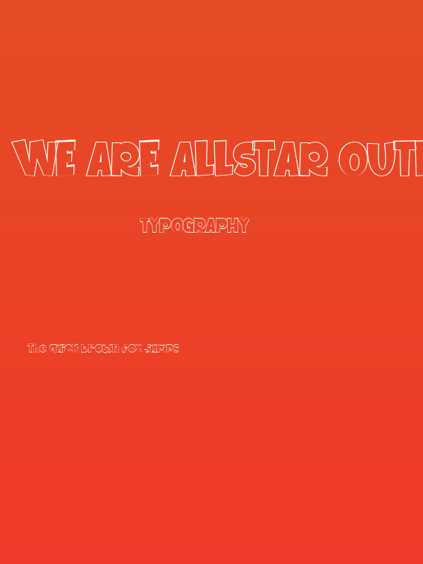We Are Allstar Outline Poster
