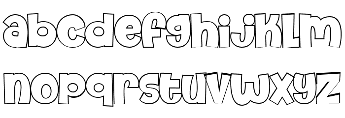We Are Allstar Outline Font LOWERCASE