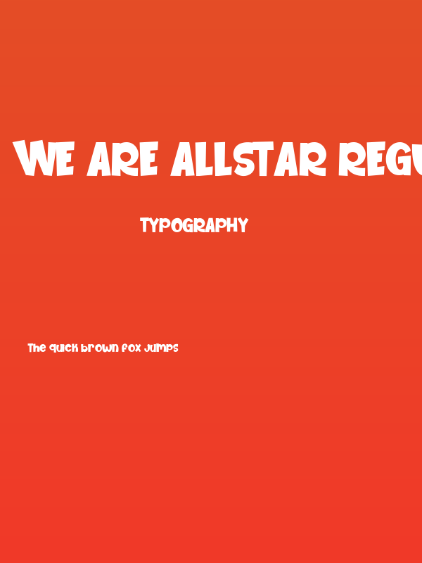 We Are Allstar Regular Poster