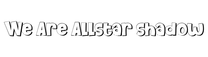 We Are Allstar shadow  नि: शुल्क फ़ॉन्ट्स डाउनलोड