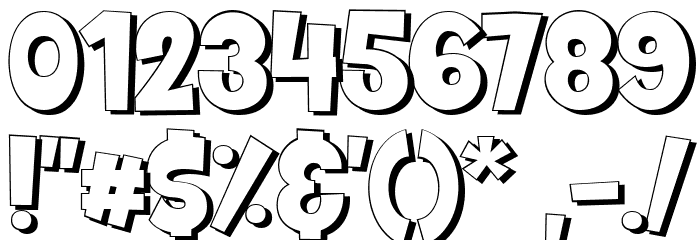 We Are Allstar shadow Font OTHER CHARS