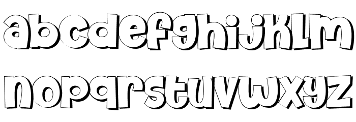 We Are Allstar shadow Font LOWERCASE