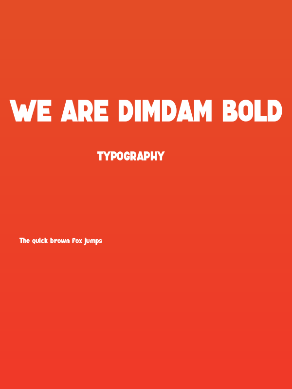 We Are DIMDAM BOLD Poster