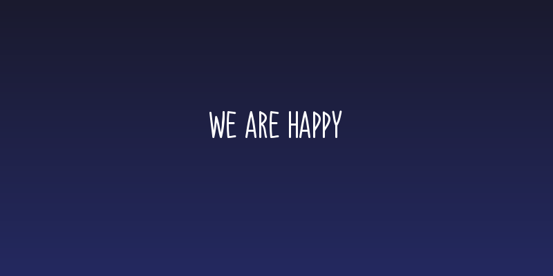 We Are Happy Social Header