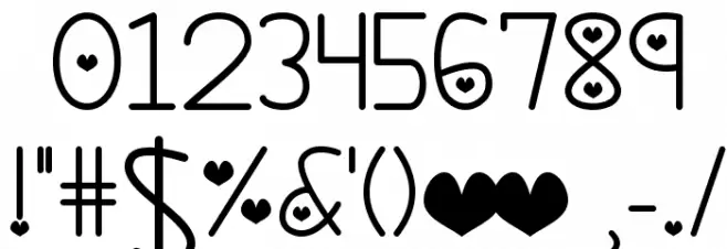 We Are In Love Font OTHER CHARS