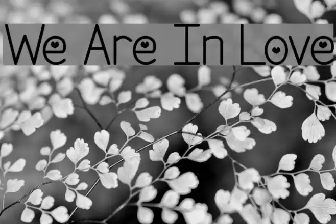We Are In Love Font examples