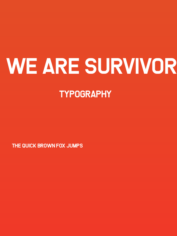 We Are Survivors Poster