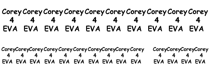 We Love Corey Font OTHER CHARS