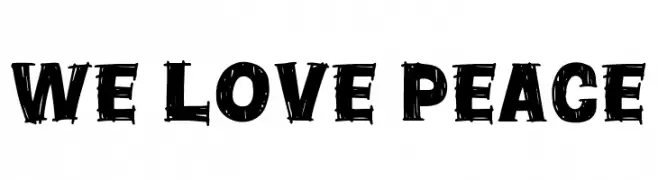 We Love Peace  تنزيل الخطوط