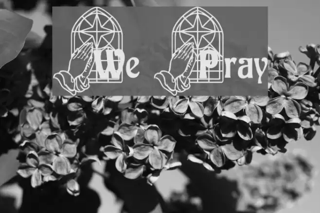 We Pray Font examples
