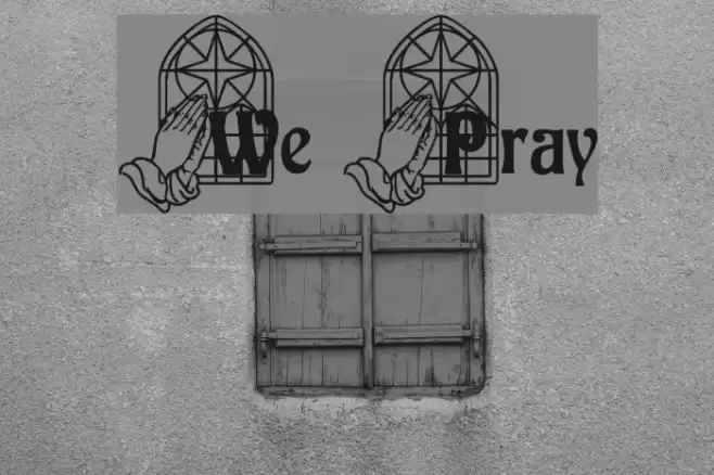 We Pray Font examples