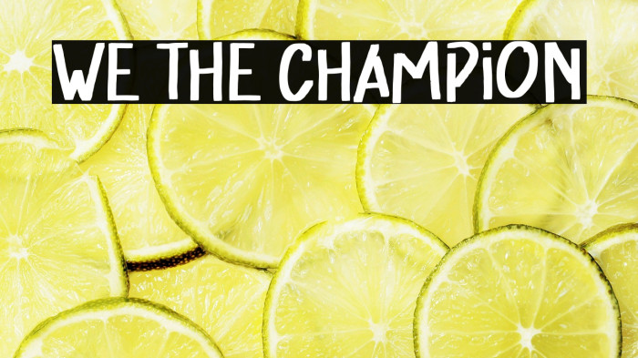 We The Champion Example 3