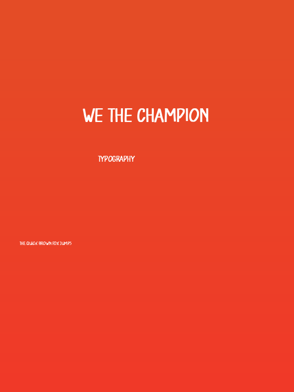 We The Champion Poster