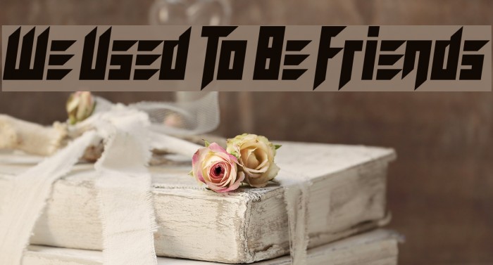 We Used To Be Friends Font examples