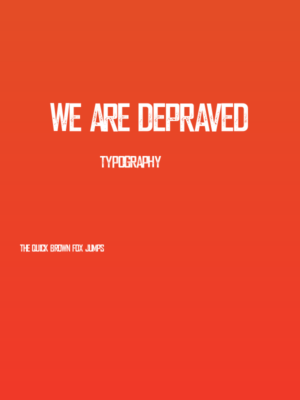 We are Depraved Poster