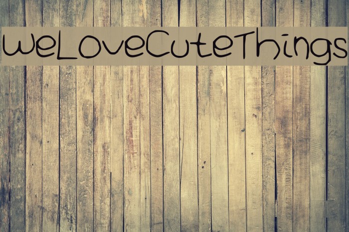 WeLoveCuteThings Font examples