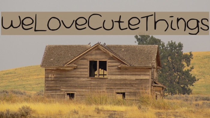 WeLoveCuteThings Font examples