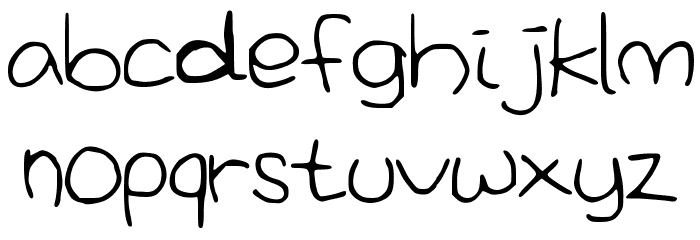 WeLoveCuteThings Font LOWERCASE