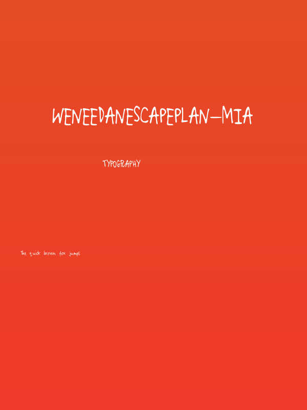 WeNeedAnEscapePlan-mia Poster