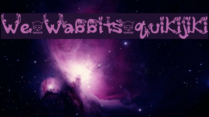 We_Wabbits_quikijiki Font examples