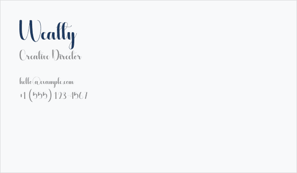 Wealty Business Card