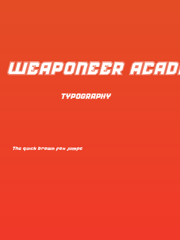 Weaponeer Academy Italic Poster