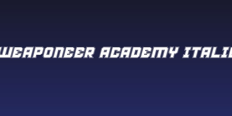 Weaponeer Academy Italic Social Header
