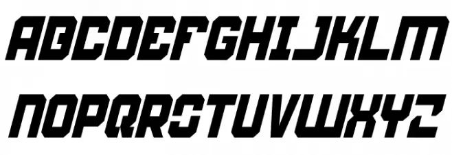 Weaponeer Condensed Italic 字体 大写