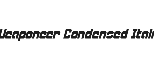 Weaponeer Condensed Italic Logo