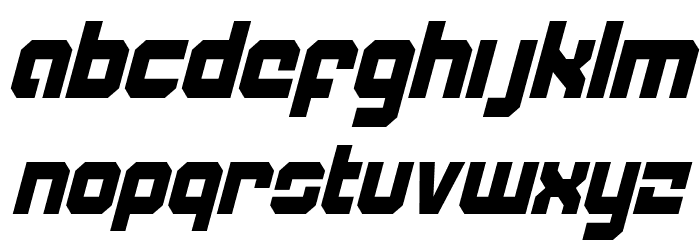 Weaponeer Condensed Italic Font LOWERCASE