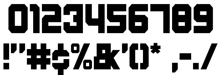 Weaponeer Condensed フォント その他の文字